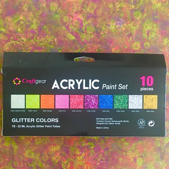 Craftgear Other Nrfb Rainbow Glitter Acrylic Paint Set Of Poshmark
